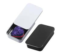 Guitar Pick Box 2-Piece Metal Storage Cases with Plectrums