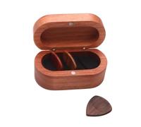 Guitar Pick Box,Guitar Display Case Guitar Pick Box with 3 Picks | Wooden Collector Engraved Guitar Pick Box for Guitarists, Music Lovers