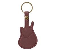 Guitar Pick Box - Plectrum Keychain Plectrum PU Leather Organizer with Ring | Practical Music Accessory Helps Safe Storage of Choices, Ideal for Adult Musicians Fans, Perme, Dark Brown, Se référer au