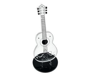 Guitar Pick Box, Robust Acrylic Material, 9 x 9 x 23 cm, Dustproof, Elegant, Decorative Storage in Guitar Shape, 180 g, This Unique Display Stand Is A Beautiful Addition