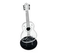Guitar Pick Box, Sturdy Acrylic Material, 9x9x23cm | Stylish Decorative Guitar Shaped Storage Box, Dustproof, 180g, This Unique Display Is A Beautiful Addition To Any Room