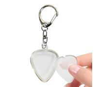 Guitar Pick Collection Box - | Guitar Picks Storage Keychain Transparent | Transparent Guitars Pick Holder Case with Heart-Shaped Keychain Clear Standard, Holder Case with Heart-Shaped