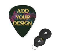 Guitar Pick Design Custom Text Here For Acoustic Guitar, Violin, Ukulele, Bass (6 Packs)
