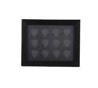 Guitar Pick Display Frame Stylish 12 Picks Capacity Picks Show Storage for Music Enthusiasts Black 17x21cm