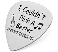 Guitar Pick for Boyfriend Valentine's Day Anniversary Birthday for Boyfriend Him Gift hollow out Stainless Steel Bass Pick for Musician Boyfriend Gifts from Girlfriend Christmas Gifts XJT10