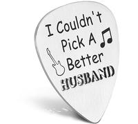 Guitar pick for Husband Him Husband Guitar Picks Anniversary Valentines Day Gifts hollow out Stainless Steel Birthday Gifts for Musician Him Men Groom Gifts from Wife Girlfriend Christmas Gifts XJT03