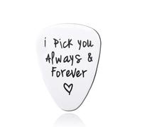 Guitar Pick Gift for Guitarist Musician Boyfriend Husband Christmas Gifts for Guitar Players Anniversary Birthday Gifts for Wife Girlfriend I Pick You Always and Forever Guitar Pick Gifts for Him Her