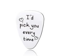 Guitar Pick Gift for Husband Boyfriend Birthday Christmas Gifts for Him Men I'd Pick You Every Time Guitar Pick Anniversary Wedding Gifts for Husband Guitar Players Lovers Musician Guitarist Gifts