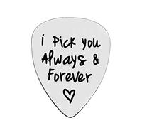 Guitar Pick Gifts for Boyfriend Husband Fiance I Pick You Always Forever Guitar Pick for Him Wedding Anniversary Christmas Birthday Gifts Valentines Day Gifts for Him