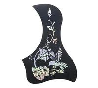 Guitar Pick Guard Replacement Parts 1Pcs Phoenix Flower Bird Pattern Acoustic Guitar Pickguard Pick Guard Sticke Stringed Instruments Guitar Parts(Silver Hummingbird)