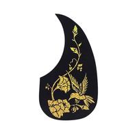 Guitar Pick Guard Replacement Parts 40/41 Inch Folk Acoustic Guitar Pickguard Protection Board Strum Board Sticker On The Guitar Case Panel(Golden Hummingbird)