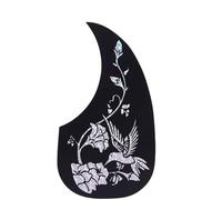 Guitar Pick Guard Replacement Parts 40/41 Inch Folk Acoustic Guitar Pickguard Protection Board Strum Board Sticker On The Guitar Case Panel(Silver Hummingbird)
