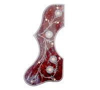 Guitar Pick Guard Replacement Parts Acoustic Guitar Pickguard Self Adhensive Pickguard For Acoustic Guitar Back Plate Laser Pattern Soft Rubber Seal(L)