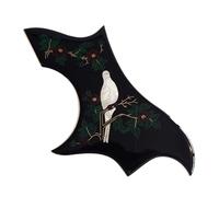 Guitar Pick Guard Replacement Parts Acoustic Guitar Pickguard Self-adhesive Dove Pickguard Hummingbird Brown Black Thickness 2mm For Acoustic Guitar(Black)