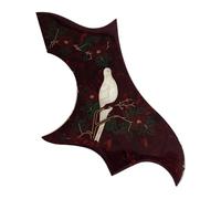 Guitar Pick Guard Replacement Parts Acoustic Guitar Pickguard Self-adhesive Dove Pickguard Hummingbird Brown Black Thickness 2mm For Acoustic Guitar(Brown)