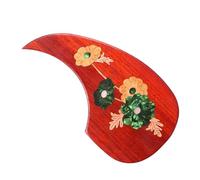 Guitar Pick Guard Replacement Parts Folk Guitar Solid Wood Pickguard Acoustic Guitar Water Drop Carved Inlay Panel(26)