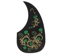 Guitar Pick Guard Replacement Parts Gold Phoenix And Dragon Pattern Acoustic Guitar Pickguard Pick Guard Sticke Stringed Instruments Guitar Parts(Green)