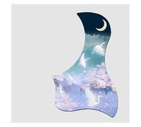 Guitar Pick Guard Replacement Parts Guitar Pickguard Accessories Veneer Panel 41 Inch 40 Folk Decorative Strumming Transparent Sticker(Purple)