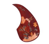 Guitar Pick Guard Replacement Parts Guitar Solid Wood Pickguard Acoustic Guitar Teardrop-shaped Carved Inlaid Pickguard Protects The Guitar From Scratches(23)