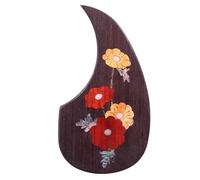 Guitar Pick Guard Replacement Parts Guitar Solid Wood Pickguard Acoustic Guitar Teardrop-shaped Carved Inlaid Pickguard Protects The Guitar From Scratches(24)