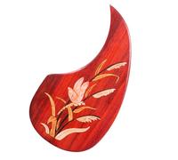 Guitar Pick Guard Replacement Parts Guitar Solid Wood Pickguard Acoustic Guitar Teardrop-shaped Carved Inlaid Pickguard Protects The Guitar From Scratches(29)