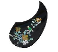 Guitar Pick Guard Replacement Parts Sealed Thickened Guitar Pickguard with Colorful Shells Flowers and Birds Other Pickguard Accessories Veneer Protection(1)