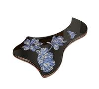 Guitar Pick Guard Replacement Parts Self-adhesive Folk Acoustic Guitar Bird Shape Pick Guard Sticker Guitar Accessories Printed Pattern Scratch Plate(2-silver)