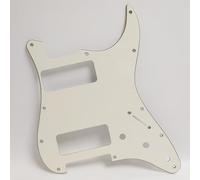 Guitar Pick Guard， Stratocaster Custom Pickguard Dual P90 Multicolor 11-Hole SSS for USA/Mexico(3 Ply. white)