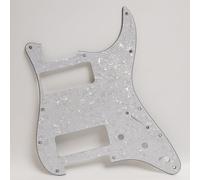 Guitar Pick Guard， Stratocaster Custom Pickguard Dual P90 Multicolor 11-Hole SSS for USA/Mexico(4 Ply White Peral)