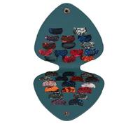 Guitar Pick Holder, Bass Pick Box | Variety Pack Pick Storage Bag,PU Leather Pick Storage Box, Portable Guitar Accessories Bag for G, Green, Consulte la descripción, See description