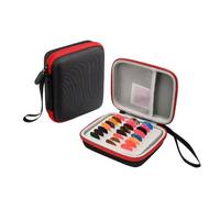 Guitar Pick Holder Case for Fender/for Dunlop/for D'Addario/for Jim Dunlop/for ChromaCast/for UNLP MUSICAL INSTRUMENT Electric Acoustic Guitars Picks Accessories Storage Pouch (Case Only) (Red)