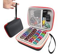 Guitar Pick Holder Case Guitar Pick Box Guitar Player Accessory Kit Bag Organizer Compatible for All Size Guitar Pick Protective Cover Storage Bag (Black)