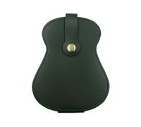 Guitar Pick Holder for Acoustic and Electric Guitar, Assorted Colors Storage Bag Organizer PU Leather Pick Bag 2 Packs, dark green, Bag