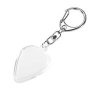 Guitar Pick Holder Keychain, Acrylic Guitar Pick Display Case Keyring Portable Key Chain Ring Heart-Shaped Keychain for Musical Instrument Display Supplies for Musicians Guitarists Stuff Accessories