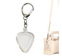 Guitar Pick Holder Keychain, Clear Guitar Pick Holder Keyring, Music Instrument Accessories Plectrums Storage Organizer Keyring for Women Men Players Music Lover Enthusiasts Professionals
