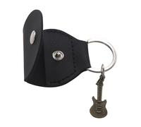 Guitar Pick Holder Keychain PU Leather Guitar Pick Case Guitar Plectrums Bag Key Cases Bag Gift For Guitar Player