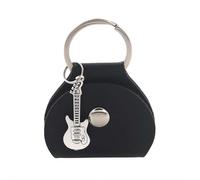 Guitar Pick Holder Keychain,PU Leather Guitar Pick Case,Plectrum Key Fob Cases Bag Guitars Key Holder for Players Performances Daily Use Music Lover Gifts