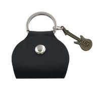 Guitar Pick Holder Keychain,PU Leather Guitar Pick Case,Plectrum Key Fob Cases Bag Guitars Key Holder for Players Performances Daily Use Music Lover Gifts