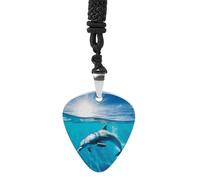 Guitar Pick Holder Necklace - Horses Running in Desert Storm Stainless Steel Music Pendant with Adjustable 60cm Cord, Functional Jewelry for Guitarists & Music Lovers, Unisex Hip Hop Punk Accessory