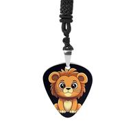 Guitar Pick Holder Necklace - Horses Running in Desert Storm Stainless Steel Music Pendant with Adjustable 60cm Cord, Functional Jewelry for Guitarists & Music Lovers, Unisex Hip Hop Punk Accessory