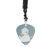 Guitar Pick Holder Necklace - Northern Lights Polar Bear Stainless Steel Music Pendant with Adjustable 60cm Cord, Functional Jewelry for Guitarists & Music Lovers, Unisex Hip Hop Punk Accessory, One