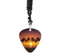 Guitar Pick Holder Necklace - Pet Dog Soft Bow Tie, Oversized Glasses Stainless Steel Music Pendant with Adjustable 60cm Cord, Functional Jewelry for Guitarists & Music Lovers, Unisex Hip Hop Punk Acc