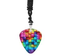 Guitar Pick Holder Necklace - Pet Dog Soft Bow Tie, Oversized Glasses Stainless Steel Music Pendant with Adjustable 60cm Cord, Functional Jewelry for Guitarists & Music Lovers, Unisex Hip Hop Punk Acc