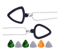 Guitar Pick Holder Necklace - Silicone Pick Clip Pendant, Musician Accessory | Portable Guitar Bass Ukulele Picks Storage Necklace With Stainless Steel Chain