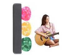 Guitar Pick Holder Organizer - 3.2 inch Tpu Plectrum Storage Box with 3 Picks | Universal Groove Design for Electric Bass, Acoustic Guitar and Ukulele Players, Easy While Playing