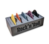 Guitar Pick Holder Rock Style, Personalised Plectrum Holder for 5 Picks, Gray PET Guitar Accessories, Creative Guitar Gifts for Men and Music Enthusiasts Players