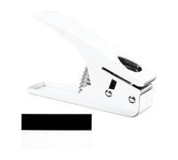 Guitar Pick Hole Puncher, Guitar Pick Cutter and Maker, Adjustable Size Multifunctional Portable Tool for Custom Guitar Picks, with Metal Plastic Material and Cutting Board for DIY (White)