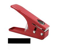 Guitar Pick Hole Puncher, Guitar Pick Cutter and Maker, Adjustable Size Multifunctional Portable Tool for Custom Guitar Picks, with Metal Plastic Material and Cutting Board for DIY (Red)