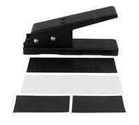 Guitar Pick Maker Black, Portable Guitar Pick Punch Cutter Tool with 2 Pickup Strip Sheets and Sand Paper, DIY Guitar Pick Making Kit for Recycling Old Cards, ABS PVC Celluloid Der