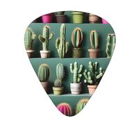 Guitar pick of many outstanding cactus art, full print on one side, ABS material, varied thickness for a varied musical experience, ideal for guitars and ukuleles,